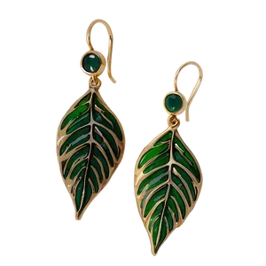 Leaf Design Earring Png Pof PNG image