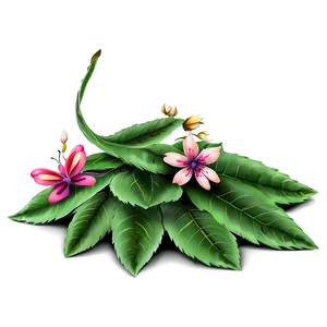 Leaf Pile With Flowers PNG Tiu28 PNG