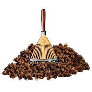 Leaf Pile With Rake Png Qyq PNG image