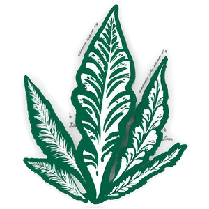 Leaf Stencil PNG 74