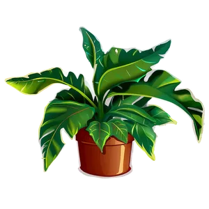 Leafy Floor Plant PNG 06282024