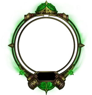 Leagueof Legends Green Circular Frame PNG image