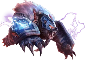 Leagueof Legends Volibear Thundering Smite PNG image