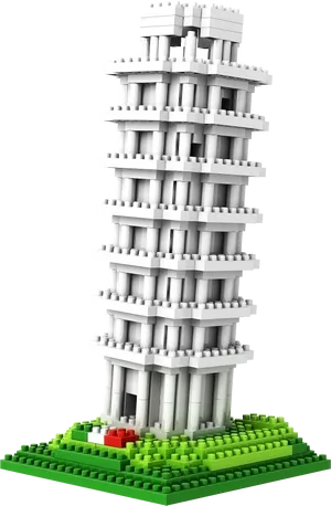 Leaning Towerof Pisa Lego Model PNG image