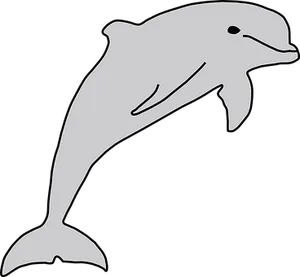 Leaping Dolphin Silhouette PNG image