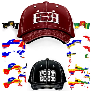 Leather Ball Cap PNG 06282024