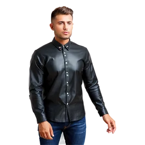 Leather Collar Shirt Png Tyu PNG image