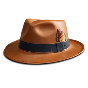 Leather Fedora Png 05252024 PNG image