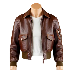 Leather Flight Jacket Png 06122024 PNG image