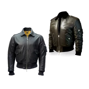 Leather Flight Jacket Png 2 PNG image