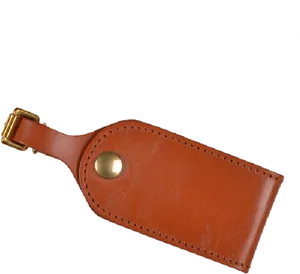 Leather Luggage Tag Brown PNG image