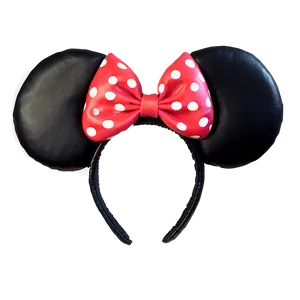 Leather Minnie Mouse Ears PNG Hpl