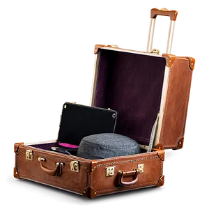 Leather Open Suitcase Png Him60 PNG image