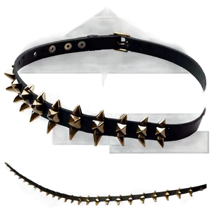 Leather Spiked Choker Design Png 84 PNG image