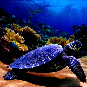 Leatherback Turtle Journey Across Oceans PNG Dio PNG