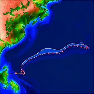 Leatherback Turtle Migration Route Png 06292024 PNG image