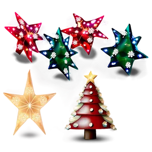 Led Light Christmas Tree Star Png Lom7 PNG image