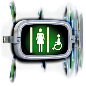 Led Restroom Sign Png Bmd20 PNG image