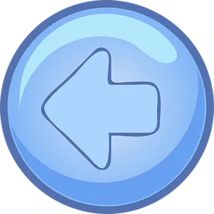 Left Arrow Icon Glossy Blue