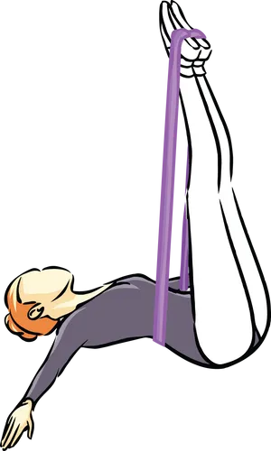 Leg Stretch With Resistance Band Illustration PNG