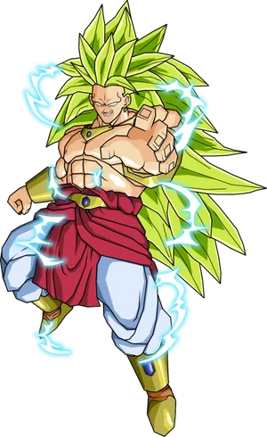 Legendary Super Saiyan Broly Energy Aura PNG image