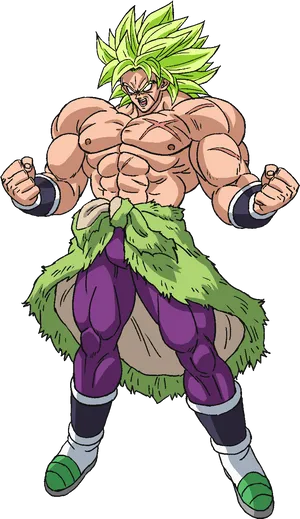 Legendary Super Saiyan Broly Fanart PNG image