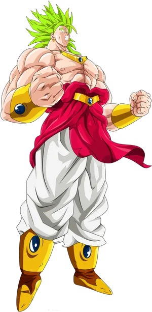 Legendary Super Saiyan Broly Fanart PNG image