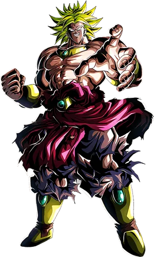 Super Saiyan Broly Standing Pose | PNGpix.com