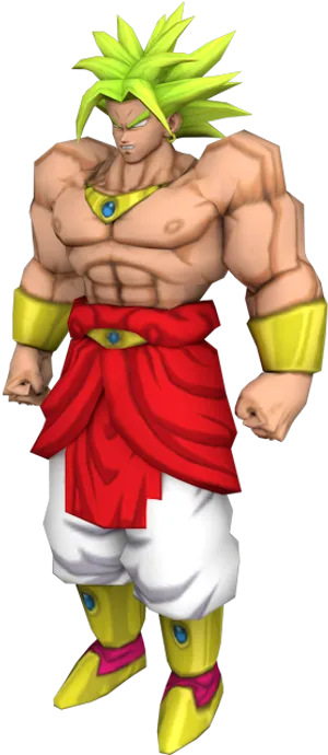 Legendary Super Saiyan Broly3 D Model PNG