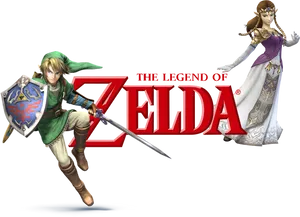 Legendof Zelda Linkand Zelda PNG image