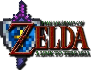 Legendof Zelda Linkto Terraria Logo PNG image