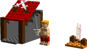 Lego Barbarian Clashof Clans PNG image
