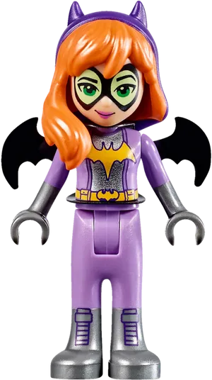 Lego Batgirl Figure Pose PNG image