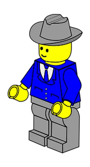Lego Figurein Blue Suitand Hat