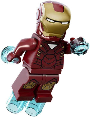 Lego Iron Manin Action PNG image