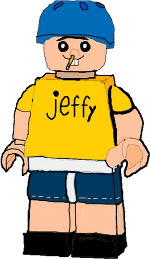 Lego Jeffy Character Illustration PNG image