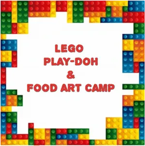 Lego Playdoh Food Art Camp Flyer PNG image