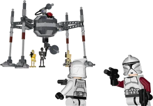 Lego Star Wars Droidsand Clone Trooper PNG image