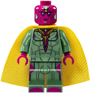 Lego Superhero Figurewith Cape PNG image