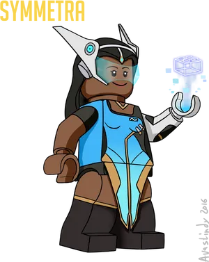 Lego Symmetra Overwatch Artwork PNG image