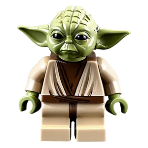 Lego Yoda Set Display Png Mwe PNG image