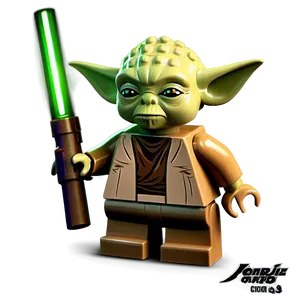 Lego Yoda Showcase PNG 06282024