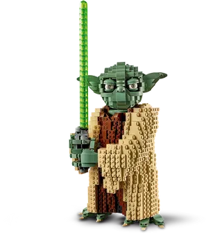Lego Yoda With Lightsaber