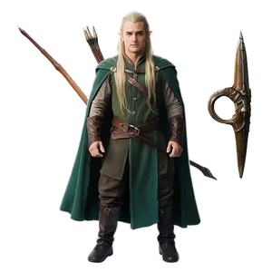 Legolas In Elvish Robe Png Pyu18 PNG image