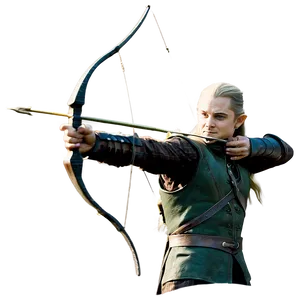 Legolas Shooting Arrow Scene Png Ruf PNG image