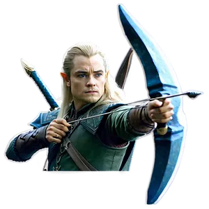 Legolas With Blue Cloak Png 06242024 PNG image