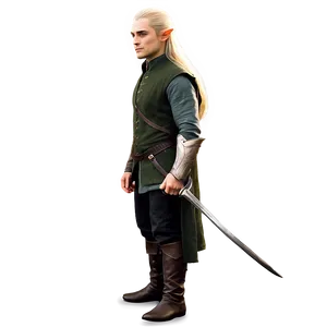 Legolas With Hood Cloak Png Eol PNG image