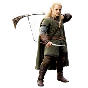 Legolas With Hood Cloak Png Mik PNG image