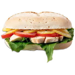 Lemon Herb Chicken Sandwich PNG Xgn
