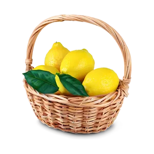 Lemon In Basket Png 05042024 PNG image